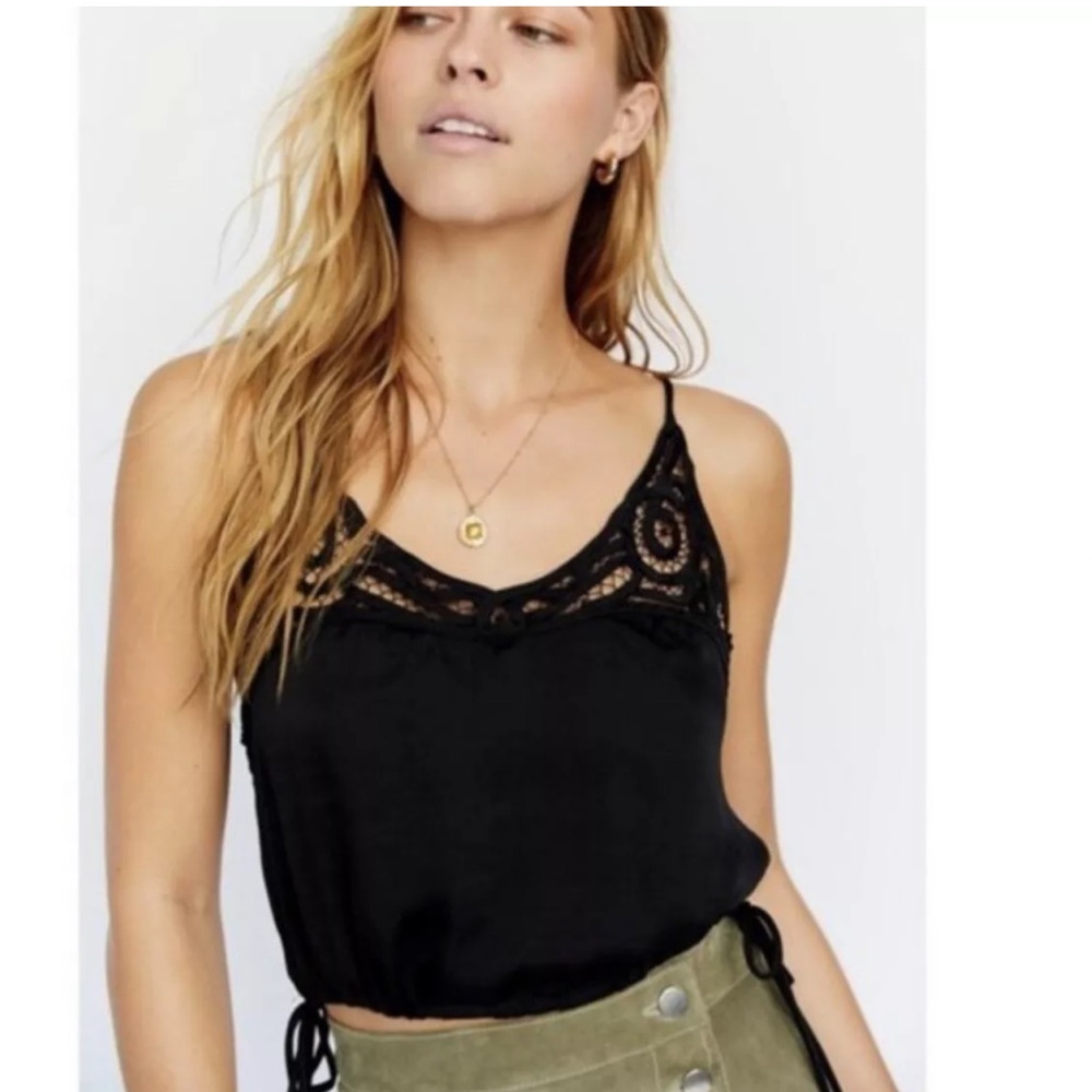 Free People black crop top